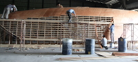 Start of the sheathing process
