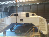 Aft view before installing cockpit top.