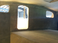 Cavernous saloon aft (before).