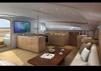 Saloon design looking port.