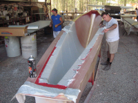 Hull Shoe Mould with outside layer of glass
